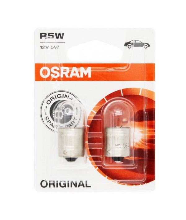 OSRAM 5007 Standard Klar mit Metallsockel 12V 5W BA15S Standlicht – (2 Stk.)