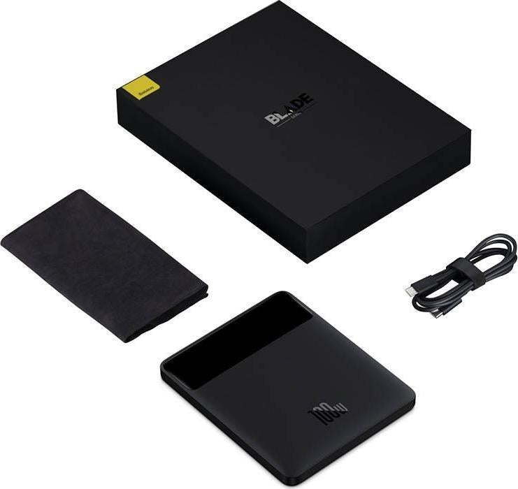 Baseus Blade Ultrathin Power Bank 100W 20000mAh PD QC SCP FCP Schwarz (PPDGL-01)