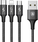 Baseus 3 in 1 Universal Multi USB Kabel Schwarz (CAMLT-SU01)