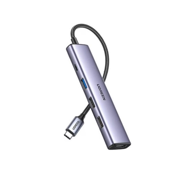 UGREEN USB-C 5-in-1 Hub CM478 Aluminiumlegierung – Silber