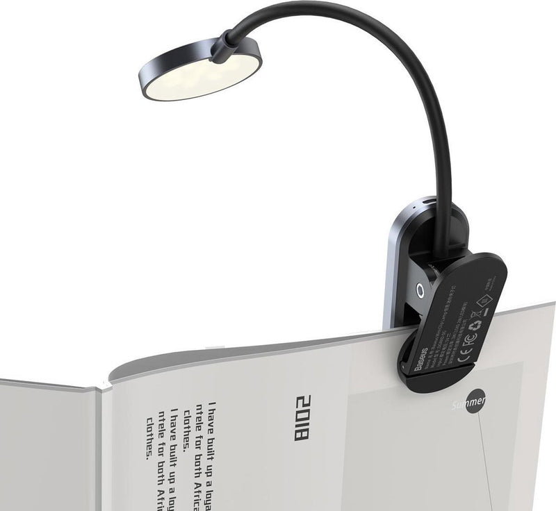 Baseus Comfürt Reading Mini Clip Lamp Dunkelgrau (DGRAD-0G)