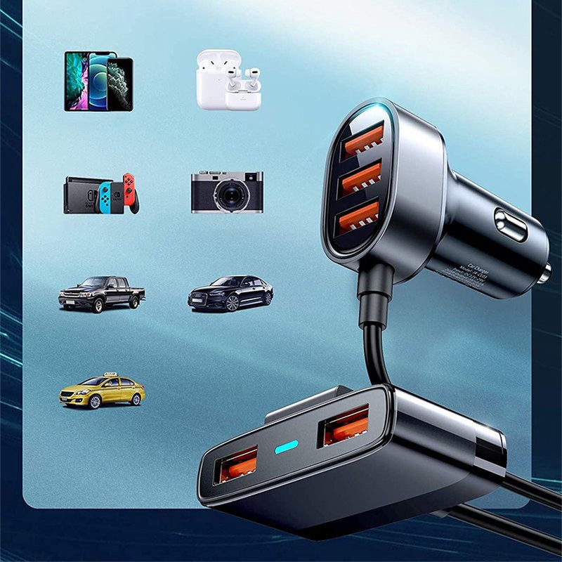 Joyroom Multi 5 Ports USB Car Charger Schwarz (JR-CL03)