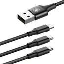 Baseus 3 in 1 Universal Multi USB Kabel Schwarz (CAMLT-SU01)