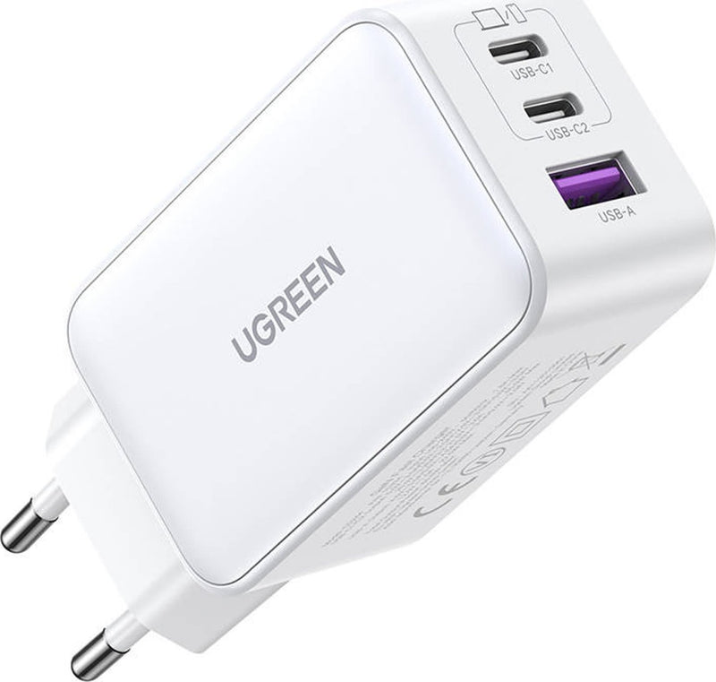 UGREEN CD244 65W USB-A / 2x USB-C GaN Schnellladegerät - Weiß