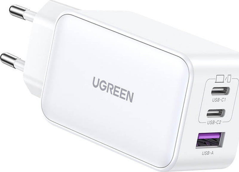 UGREEN CD244 65W USB-A / 2x USB-C GaN Schnellladegerät - Weiß