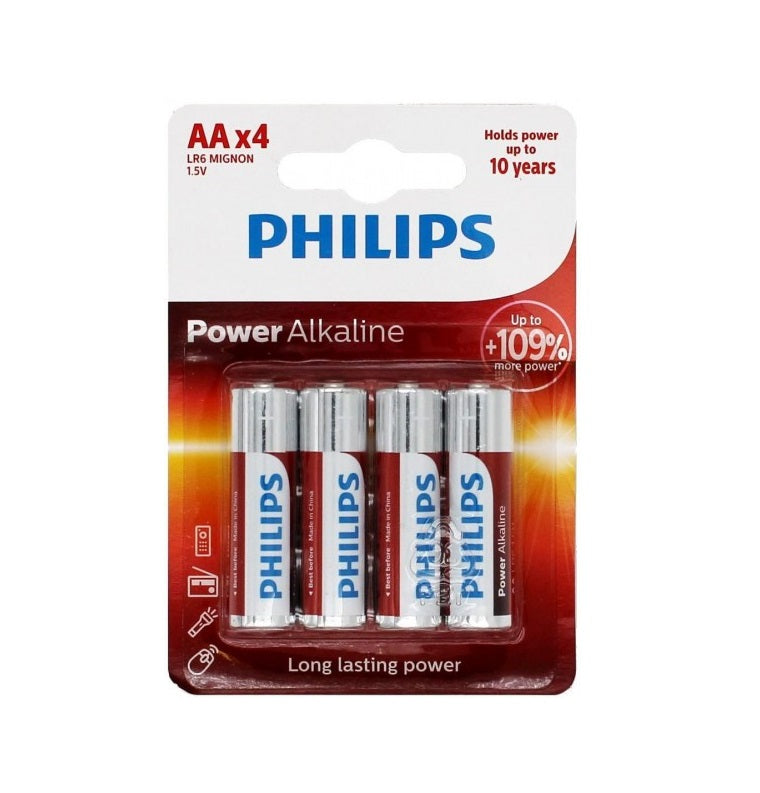 PHILIPS Power Alkaline LR6 AA – (4 Stk.)