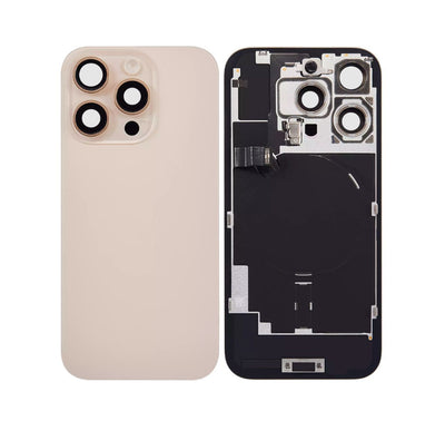 Back Glass + W/Small Component Vormontiert für iPhone 16 Pro (Wüsten Titan)