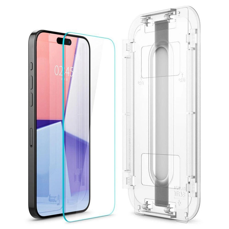 Spigen Glas.tR EZ Fit für iPhone 15 Pro - 2 Stück