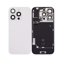 Back Glass + W/Small Component Vormontiert für iPhone 16 Pro Max (Weiß Titan)