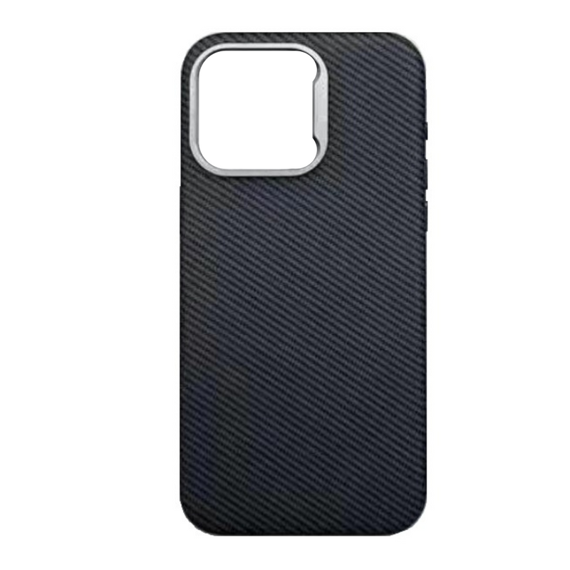 Carbonfaserhülle für iPhone 16 Pro - Schwarz