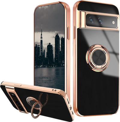 Luxus Silikone Schockfeste Hülle Case für Google Pixel 8 Pro - Schwarz