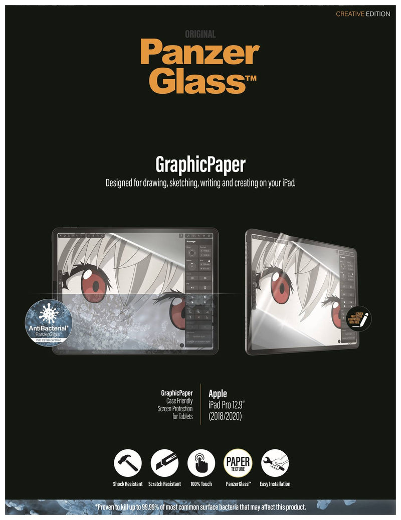 PanzerGlass Graphic Paper 1 Stück, iPad Pro 12.9 2021 (5. Gen), iPad Pro 12.9 2018 (3. Gen), iPad Pro 12.9 2020 (4. Gen)