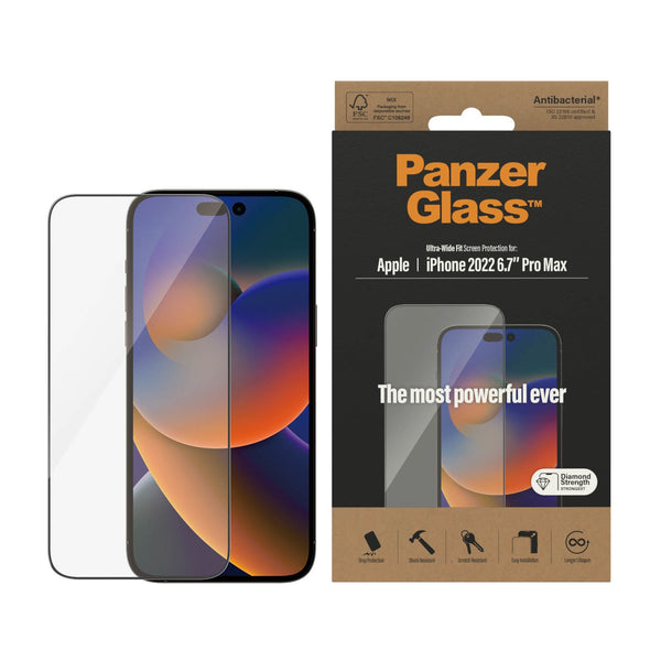 PanzerGlass Ultra-Wide Fit 1 Stück, iPhone 14 Pro Max