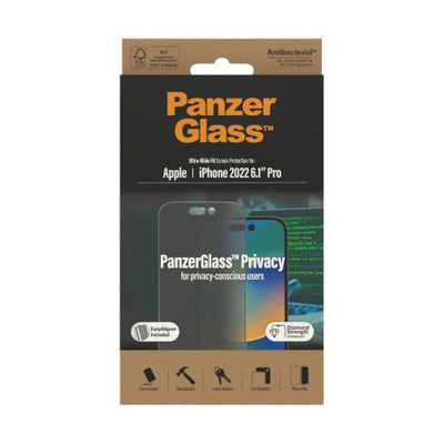 PanzerGlass Ultra Wide Fit Privacy 1 Stück, iPhone 14 Pro