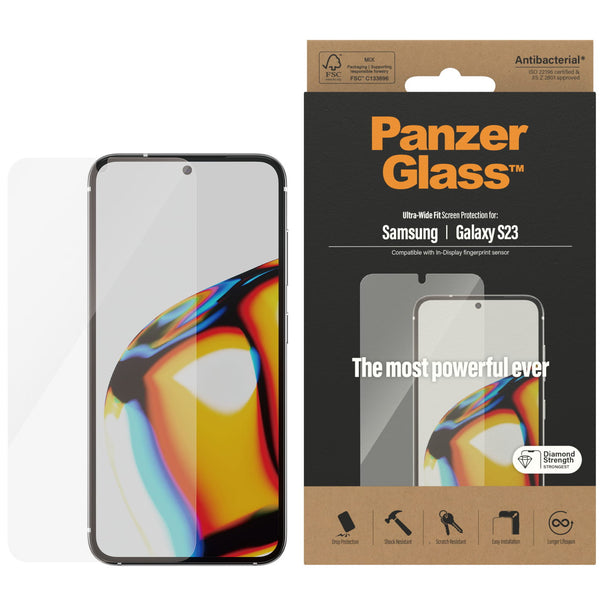 PanzerGlass Displayschutz Ultra Wide Fit 1 Stück, Galaxy S23