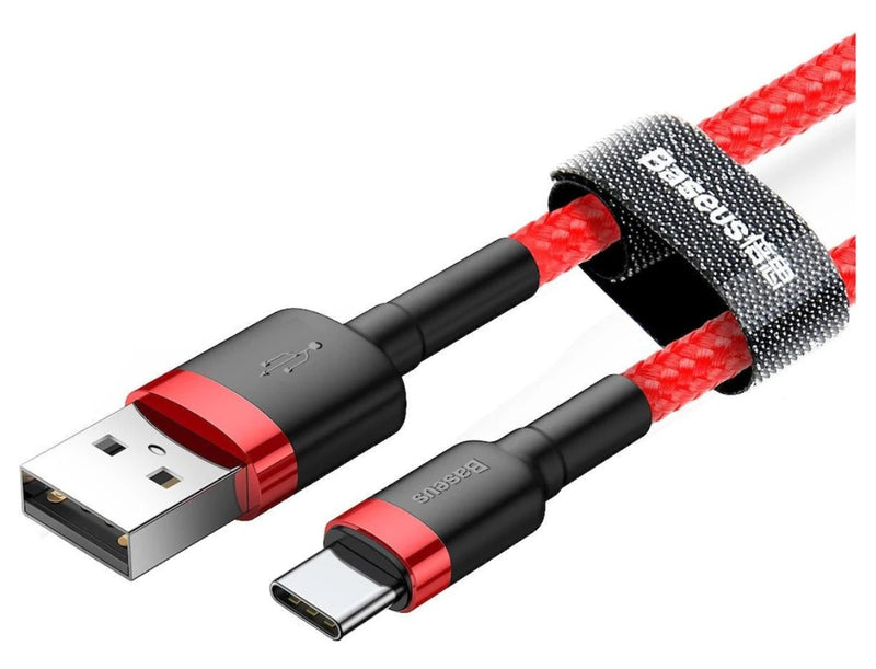 Baseus Cafule Kabel USB für Type-C 2A 2m Rot+Rot (CATKLF-C09)