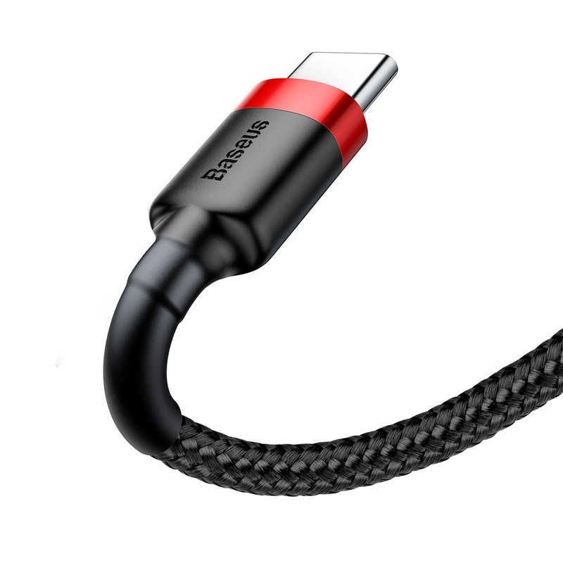 Baseus Cafule Kabel USB für Type-C 2A 2m Rot+Schwarz (CATKLF-C91)