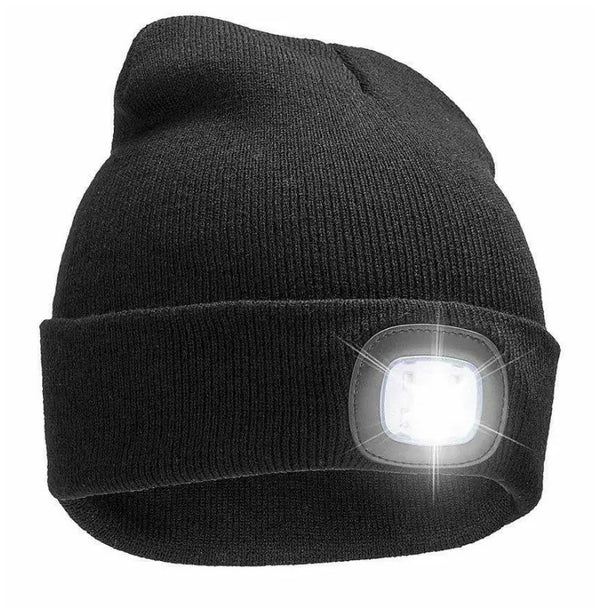 SiGN Beanie mit LED-Lampe USB - Schwarz