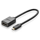 UGREEN Micro HDMI auf HDMI Adapter 10 cm (Typ D auf A) – Schwarz
