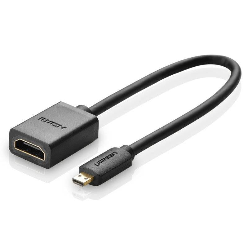 UGREEN Micro HDMI auf HDMI Adapter 10 cm (Typ D auf A) – Schwarz