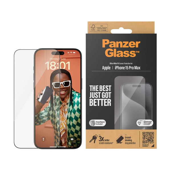 PanzerGlass Screen Protector 1 Stück, iPhone 15 Pro Max