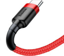 Baseus Cafule Kabel USB für Type-C 3A 1m Rot+Rot (CATKLF-B09)