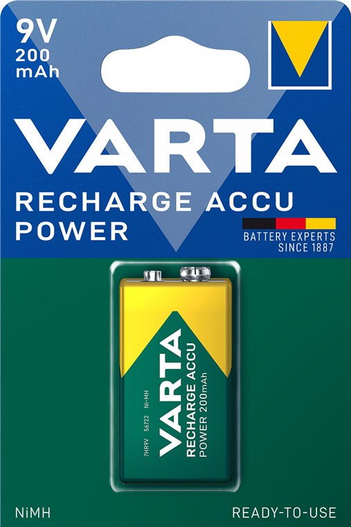 VARTA Recharge ACCU Power 9V 200mAh - (1 Stück)