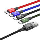 Baseus Fast 4-in-1 Kabel für iP(2)+Type-C+Micro 3.5A 1.2m Schwarz (CA1T4-A01)