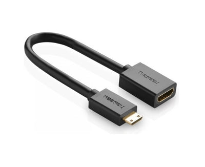 UGREEN Mini HDMI auf HDMI Adapter 0,24 m (Typ C auf A) – Schwarz