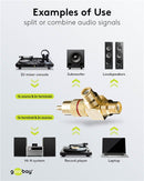Goobay RCA Y Adapter Audio-Splitter - Gold