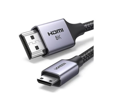 UGREEN Mini HDMI auf HDMI Kabel 2 m (Typ C auf A) – Silber