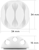 Goobay Kabelorganizer, 3-Slot - Weiß