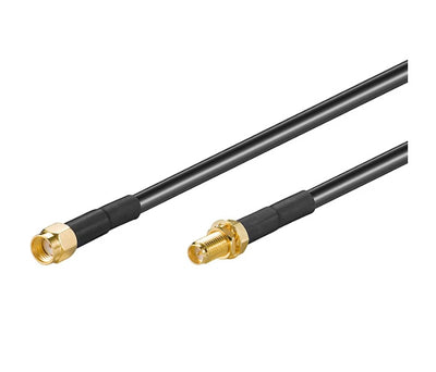 Goobay WLAN-Antennen-Verlängerungskabel 20 dB, Antennenkabel – Schwarz
