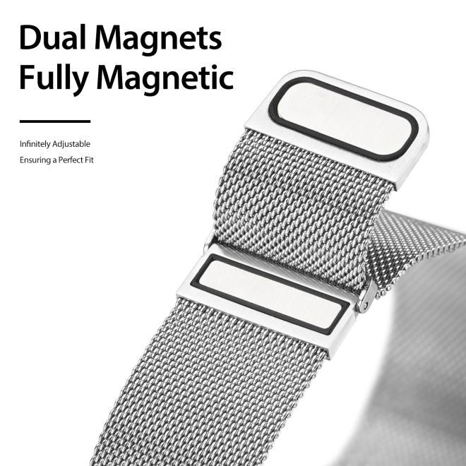 Dux Ducis-Armband (Milanese-Serie) für Samsung Watch 20 mm – Silber
