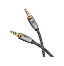 Goobay AUX Audiokabel 3,5 mm Stereo, 0,5 m, Sharkskin Grau