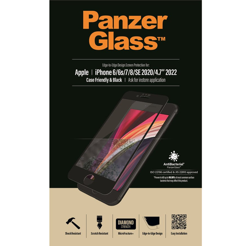 PanzerGlass Case Friendly 1 Stück, iPhone 6s, iPhone 7, iPhone 8, iPhone SE (2020), iPhone SE (2022), iPhone 6