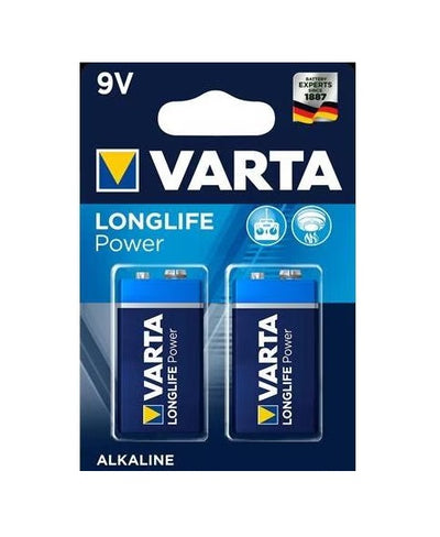 VARTA LONGLIFE Power 9V Block 550 mAh - (2 Stück)