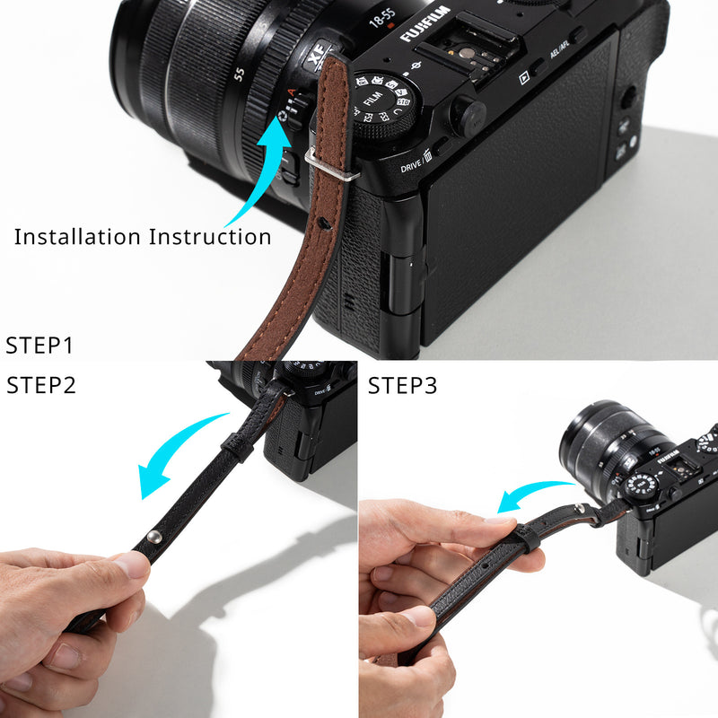 SmallRig Schultergurt aus Leder für Kameras Schwarz 5208