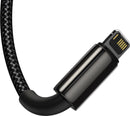 Baseus Tungsten Gold 3-in-1 Fast Ladekabel Datenkabel USB to M+L+C 3.5A 1.5m Schwarz (CAMLTWJ-01)