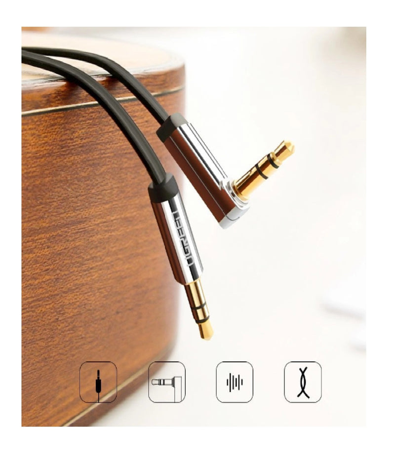 UGREEN 3,5mm Klinke auf Klinke AUX Audiokabel 2 m – Schwarz