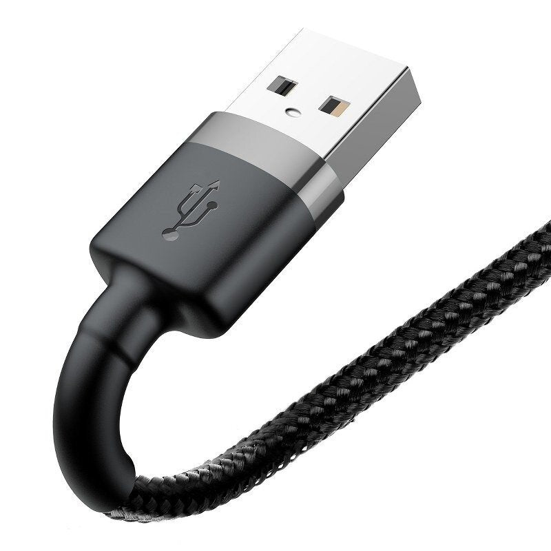 Baseus Cafule Kabel USB für iP 1.5A 2m Grau+Schwarz (CALKLF-CG1)