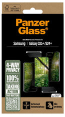 PanzerGlass ECO MATRIX 4-Wege Privacy Displayschutz Ultra-Wide Fit (1 Stück), Samsung Galaxy S25+, Samsung Galaxy S24+