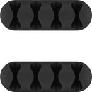 Goobay Set mit 2 Kabelmanagement-Clips 4-Slots – Schwarz