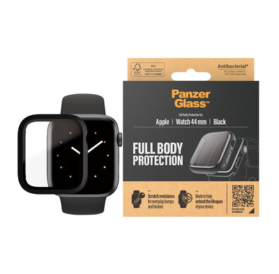 PanzerGlass Displayschutz Ganzkörper für Apple Watch 4/5/6/SE 44 mm – Schwarz