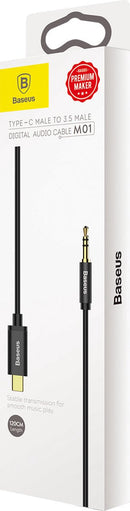 Baseus Yiven Type-C male To 3.5 male Audio Kabel M01 Schwarz (CAM01-01)
