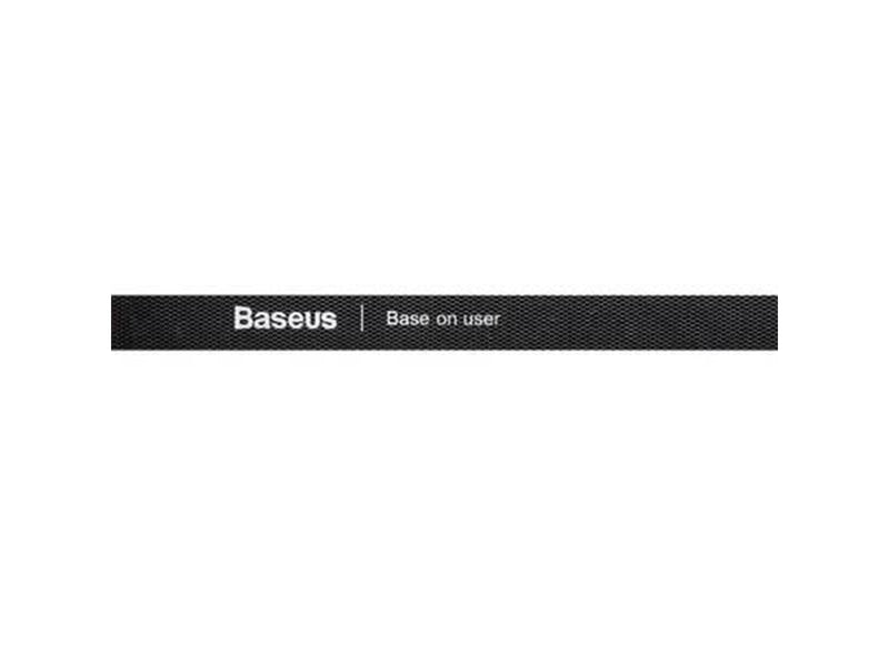 Baseus Bunter Kreis Klettverschlussriemen 3m Schwarz (ACMGT-F01)