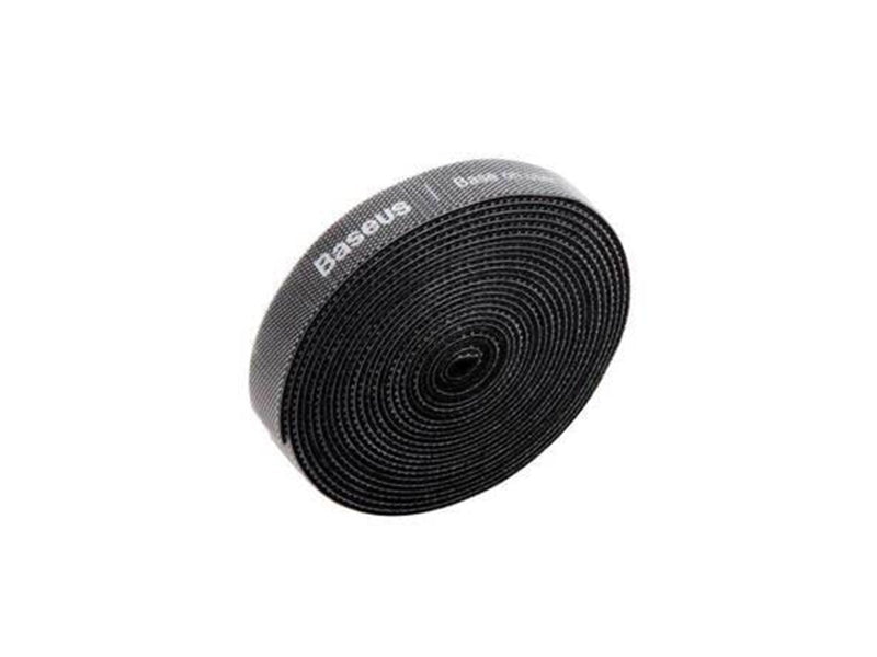 Baseus Bunter Kreis Klettverschlussriemen 3m Schwarz (ACMGT-F01)