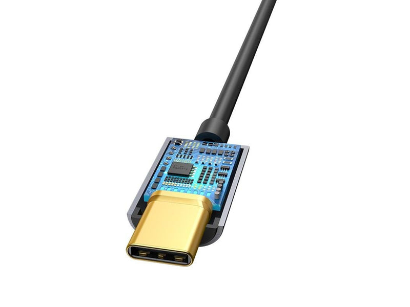 Baseus Typ-C Stecker zu 3,5mm Buchse Adapter L54 Dunkelgrau (CATL54-0G)