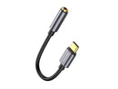 Baseus Typ-C Stecker zu 3,5mm Buchse Adapter L54 Dunkelgrau (CATL54-0G)