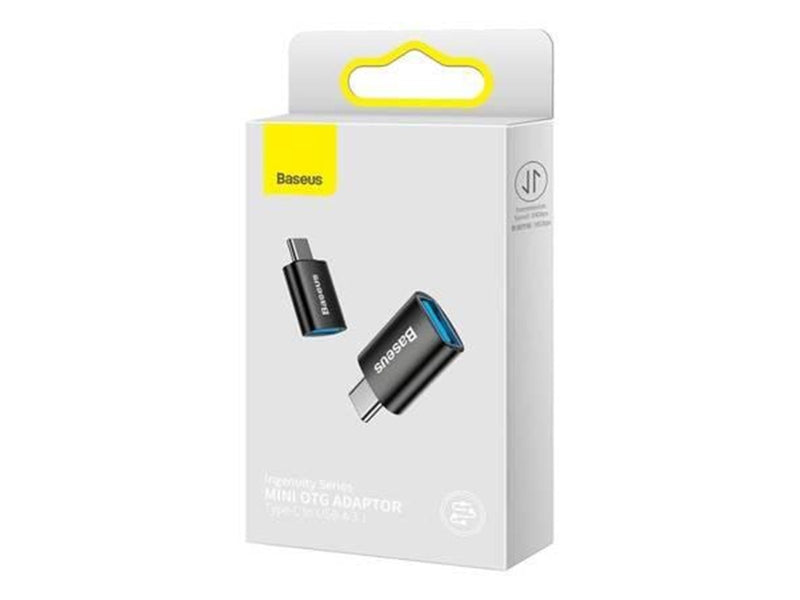 Baseus Ingenuity Serie Mini OTG Adapter Typ-C zu USB-A 3.1 Schwarz (ZJJQ000001)